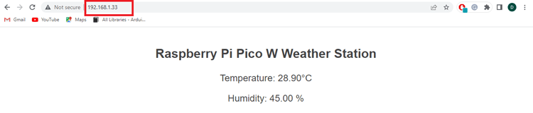 raspberry pi pico w based weather station