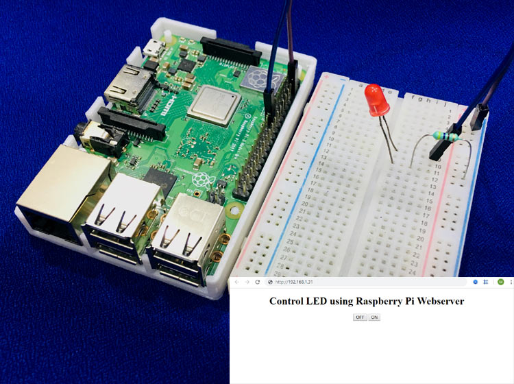 Controlling an LED with Raspberry Pi Webserver using Apache