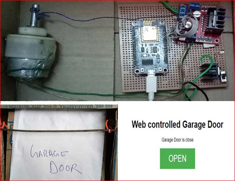 IoT Garage Door Opener using NodeMCU ESP12E