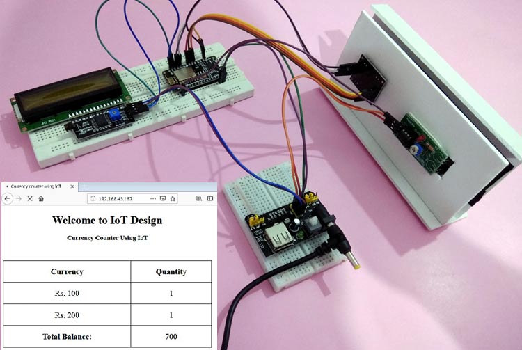 IoT based Smart Currency counter using NodeMCU and Arduino IDE