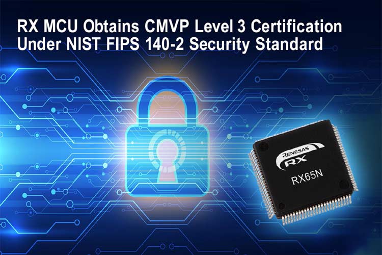 CMVP Certified RX65N Microcontrollers 