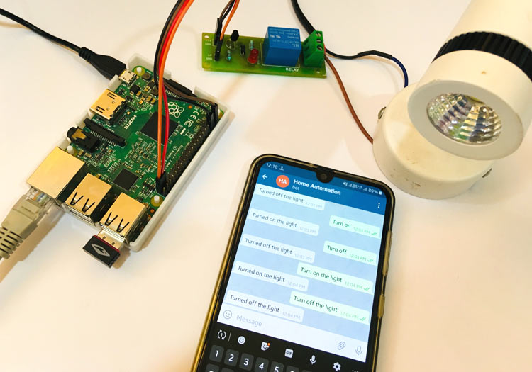 Telegram controlled Home Automation Project using Raspberry Pi