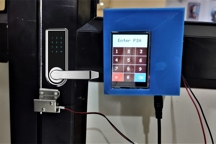 Touch Screen Solenoid Door Lock System using Arduino 