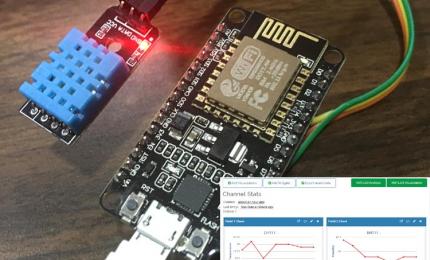 Temperature and Humidity Monitoring using ThingSpeak and ESP8266