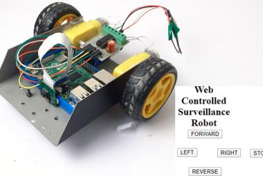 Web Controlled Raspberry Pi Surveillance Robot