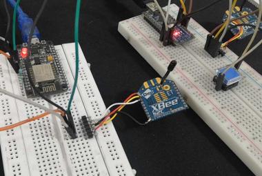 Zigbee communication between Arduino and NodeMCU using XBee Modules